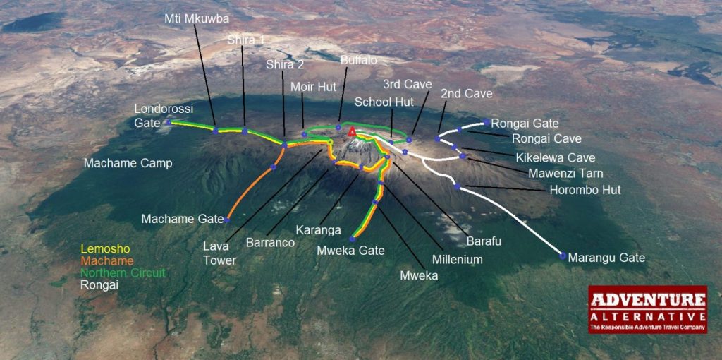 kilimanjaro map
